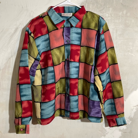 Balance Tops - Vintage Balance Button Up Shirt Size: 14
